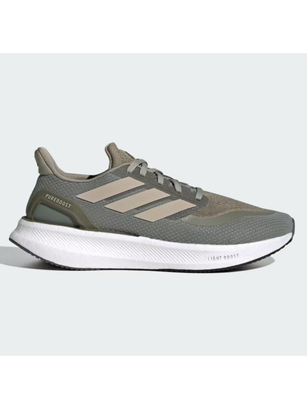 adidas Pureboost 5 - Mens Running Shoes Olive Beige Silver IF9195 NEW